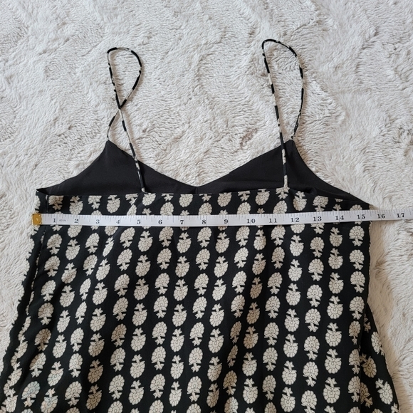 Madewell Silk Trapeze Cami Summer Dress in Bloomstamp Woodblock Print NWT Sz XS - Picture 12 of 13